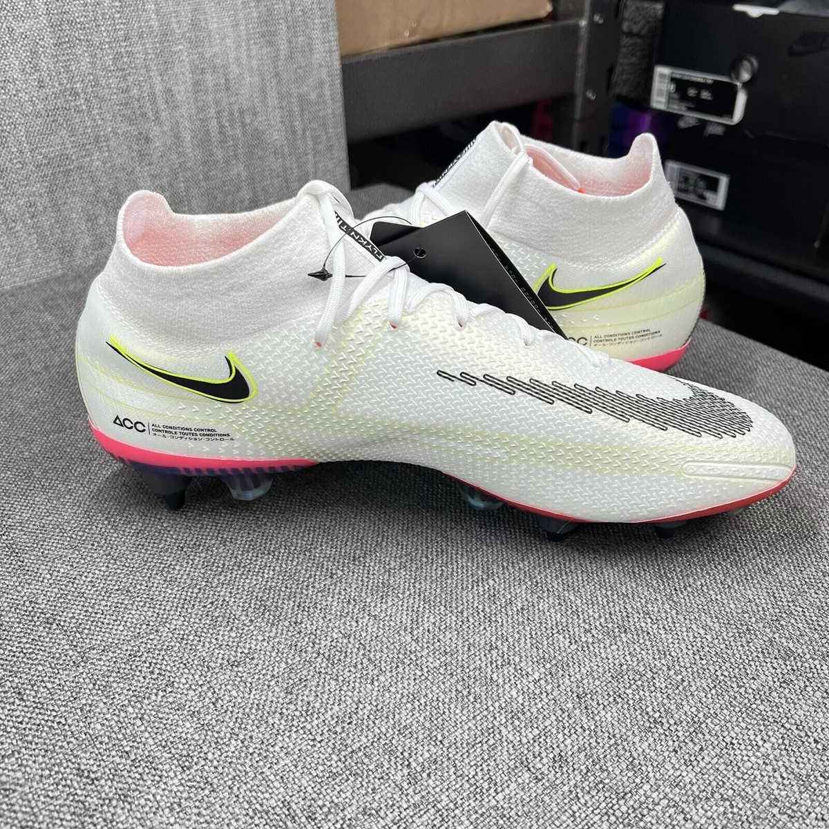 Nike Phantom GT2 Elite DF SG-Pro AC Rawdacious White DJ8042-122 sz
