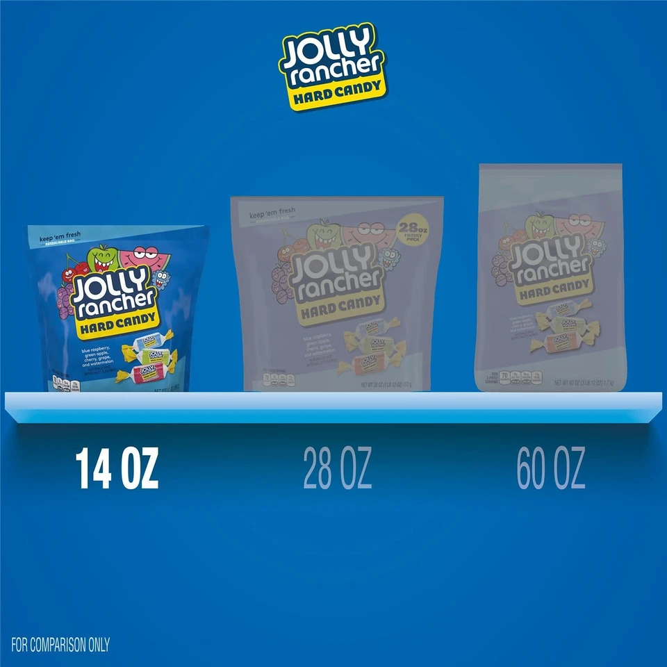 Caramelo duro con sabor a fruta surtido Jolly Rancher, bolsa resellable 14 oz Foto 4 de 4