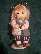 Precious Moments 1998 Judy 12" Doll Friends from the Farm Collection w/stand