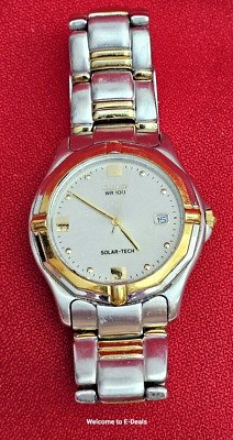 Citizen Eco Drive Solar Tech Steel Two Tone Vintage Date Watch WR100 B230-H17303