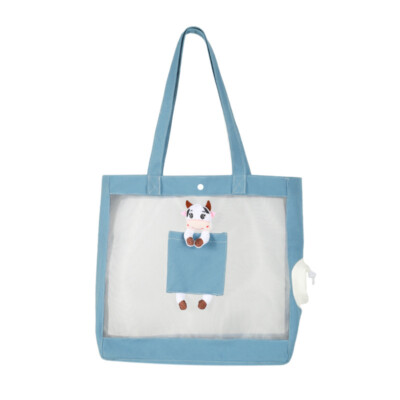 Pet Dog Protable Canvas Bag Cat Carrier Tote Bag Cartoon Mesh