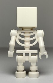 Lego min011 SKELETON with CUBE SKULL Minecraft Minifigure FAST SHIPPING!