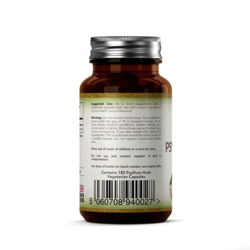 Psyllium Husk | 180 Kapseln 500mg natürliche Gewichtsabnahme | Detox Colon Cleanse - Bild 12 von 19