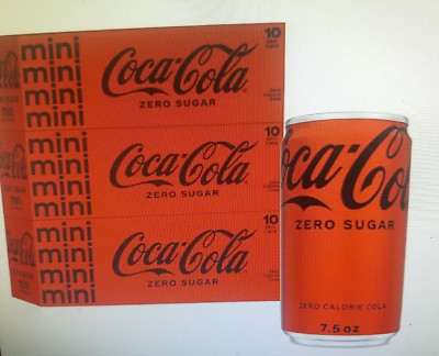 COCA-COLA ZERO SUGAR BEVERAGE, MINI CANS (7.5 fl. oz, 30 CANS)