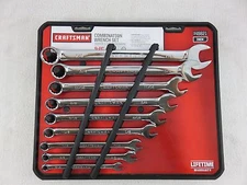 Craftsman 49821 Full Polish Long Combination Wrench Set 9pc 5/16"-7/8" 12 Point