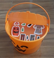 McDonalds 2022 Halloween Happy Meal McPunk'n orange PUMPKIN Bucket w stickers
