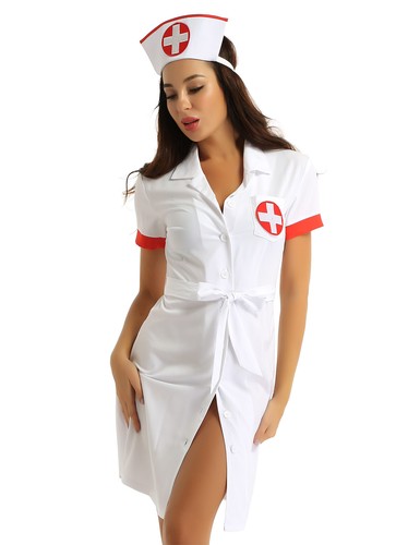 Nurse Costume Set Women Lingerie Nightwear for Cosplay Honeymoon Valentine's Day - Picture 44 of 68