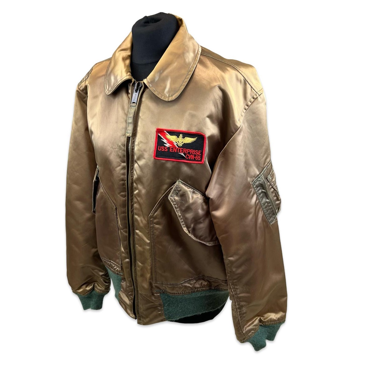 VTG USAF ISRATEX CWU 45-P PILOT FLYING JACKET NYLON MEDIUM USS 