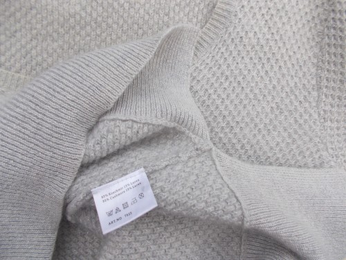 Cashmere Pullover von Aust,Gr.L,silber-grau,85 % Kaschmir,15 % Lurex - Bild 7 von 8