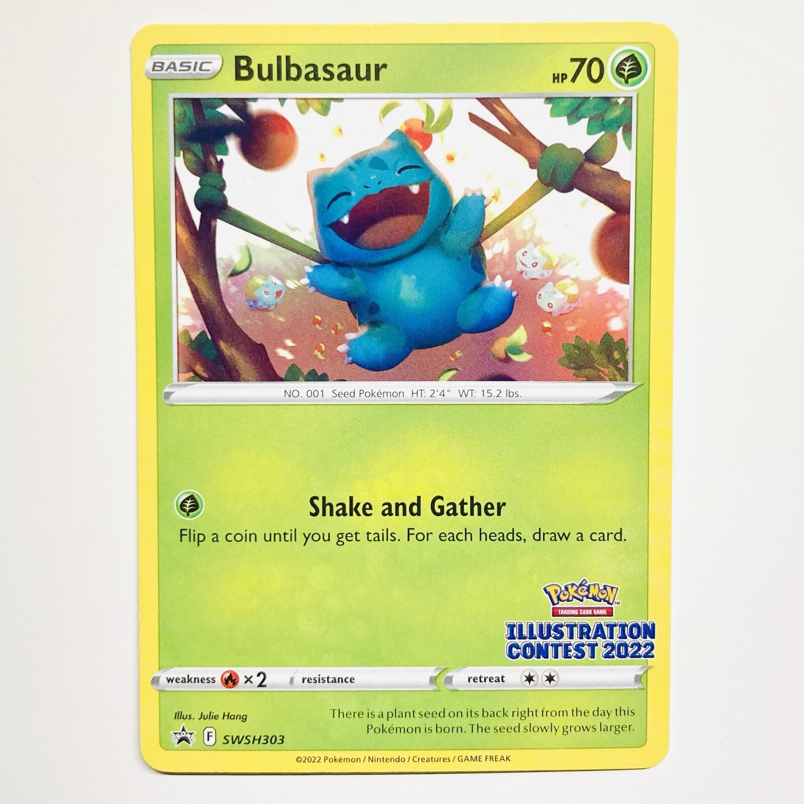 2022 Pokemon Illustration Contest SWSH303 Bulbasaur Promo NM