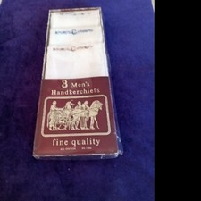 Vintage Embroidered Men's Handkerchiefs Initial "C Or G" Springmaid Fabric