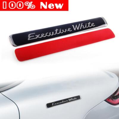 New Executive White Emblem Car Trunk Tailgate Rear Fender Badge Decal Sticker