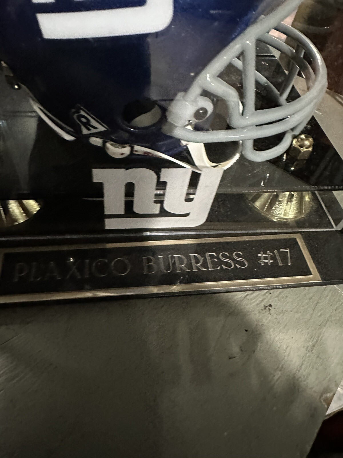 Plaxico Burress Signed Autograph NFL NY Giants Mini Helmet with case eBay