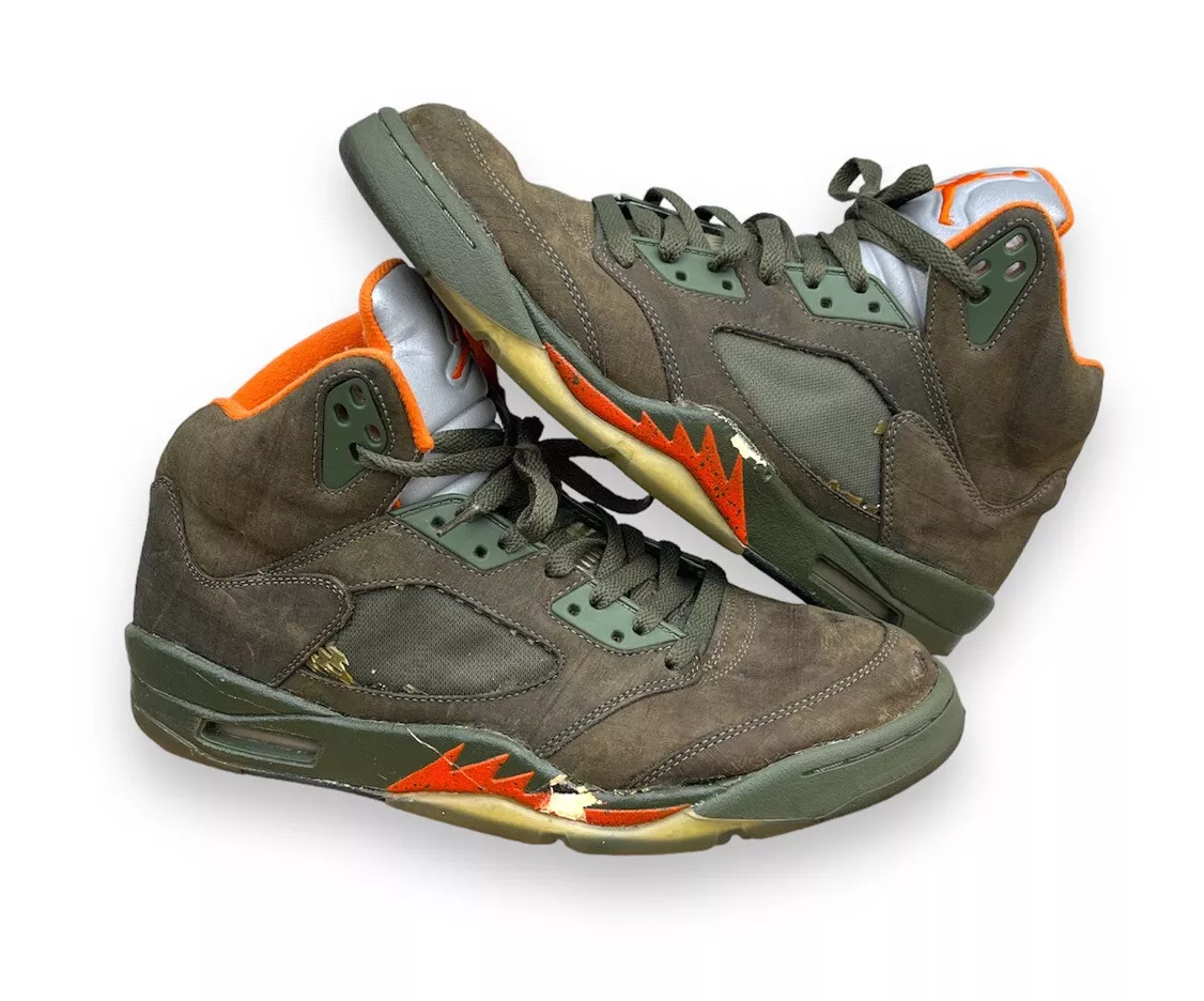 Nike Air Jordan 5 Retro LS Olive Size 11 2006 Undefeated Chrome
