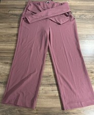 NWT Fashion Nova Mauve Dressy Pants High Waisted Tie Waist Size 2X