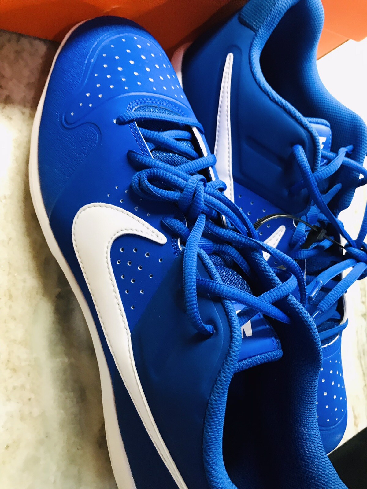 Nike Alpha Huarache Varsity LW Mens Baseball Cleats Red/White Size 14