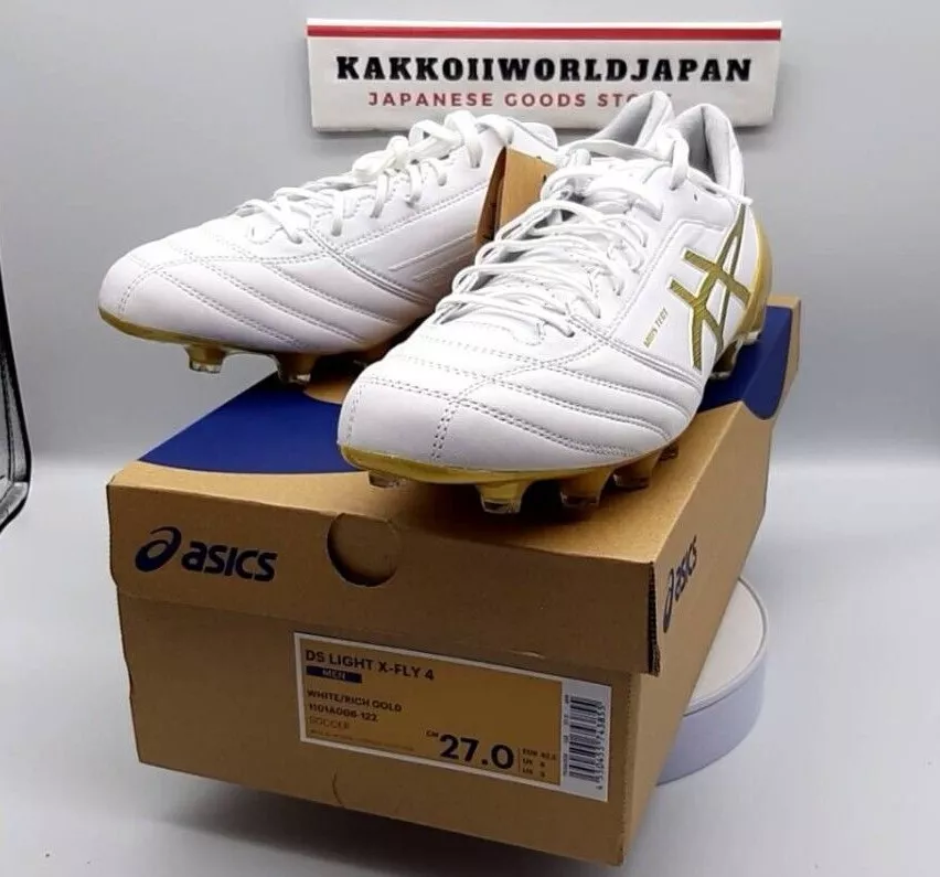Crampons de football ASICS DS LIGHT X FLY 4 blanc or riche 1101A006 122 NEUF