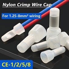 Nylon Closed End Terminal Cap Crimp Wire Connectors Terminals 1,25mm -8mm 