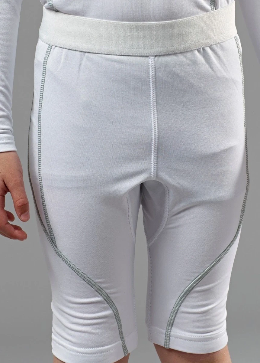 Boys or Girls White baselayer cycling sports gym shorts Age 6 7 8