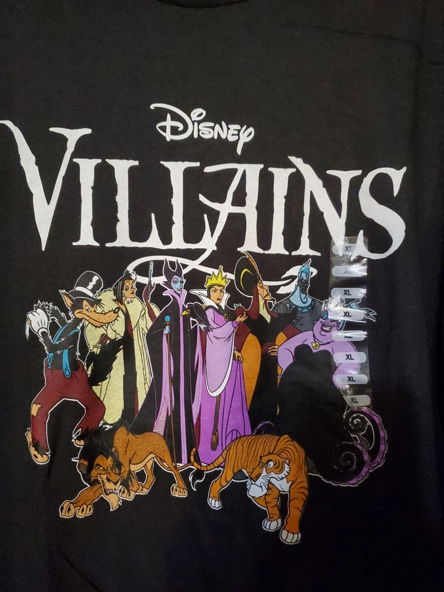 Disney Villains T-Shirt Size XL Black NWT | eBay