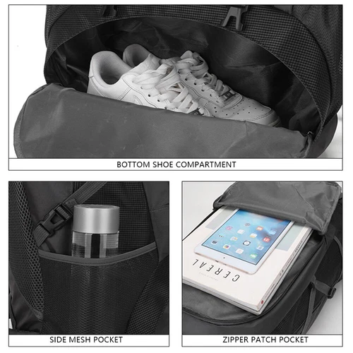 60L großer wasserdichter Wander Camping Rucksack Outdoor Reise Herren Rucksack Tasche - Bild 9 von 18