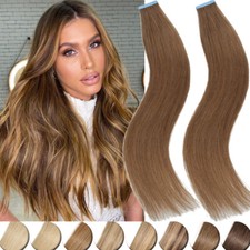 Seamless Hair Tape in Extensions Remy 100 Real Human Hair Extensions Skin Wefts