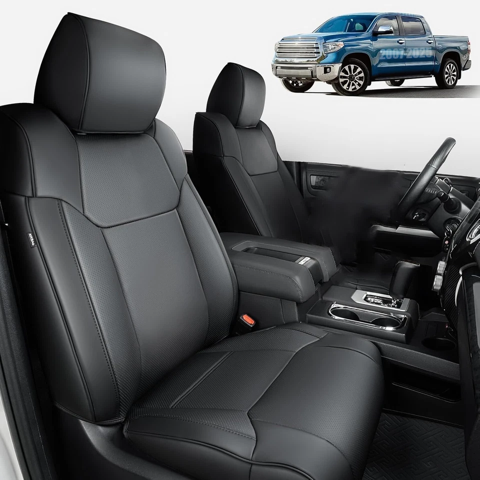 PARA TOYOTA TUNDRA 2007-2025 MOTOPTES FUNDAS DE ASIENTO DE COCHE PERSONALIZADAS CUERO IMPERMEABLE Foto 3 de 4