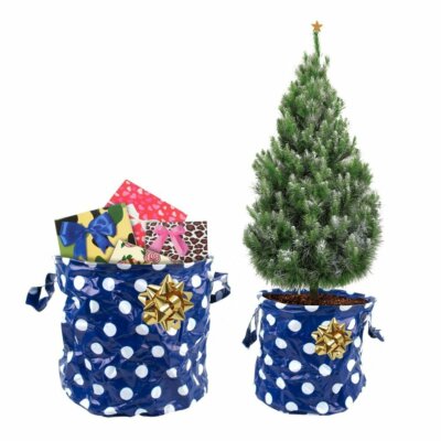 Set of Two Pea Bags Under Christmas Tree
