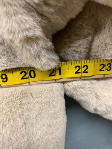 French Connection Beige Faux Fur Short Jacket Women's Size Small Full Zip NWT - Picture 11 of 13