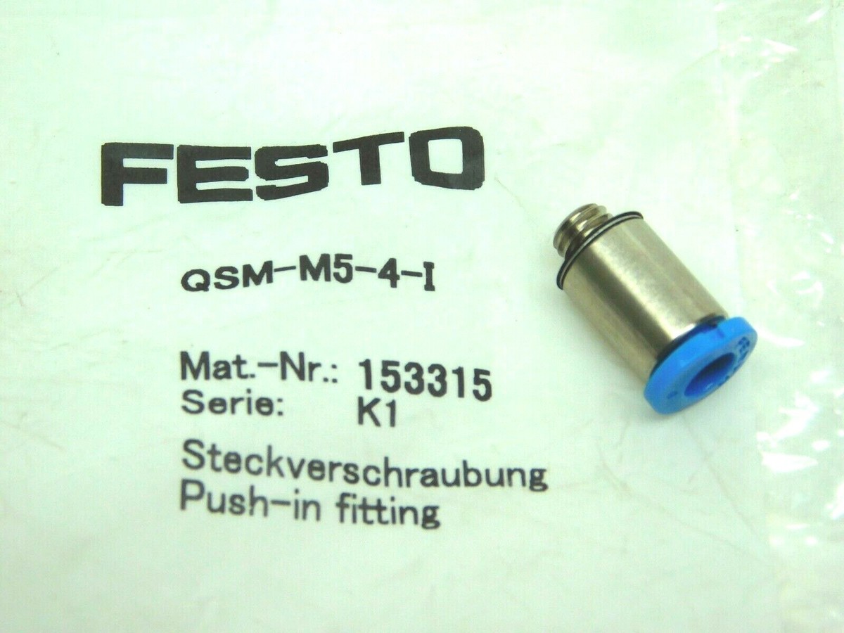 Lot De 10 Raccords Rapides Festo QSM-M5-4-i (153315) - Neufs Et Scellés, Pour Système Pneumatique