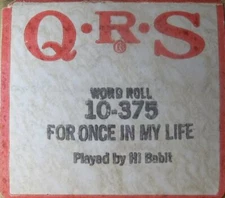 For Once In My Life #10-375 - Player Piano Roll by QRS