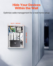 Structured Media Enclosure 20" Recessed In-Wall TV Media Box with Cover - Durabl