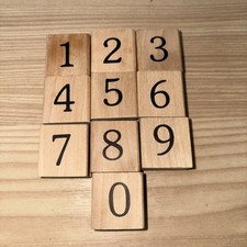 10 Numbers Wooden Rubber Stamps -New No Packaging 1 1/2 Inches Pics Show Size