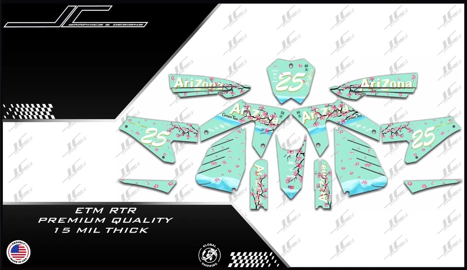 ETM RTR graphics kit decals  THICK AND HIGH GLOSS ..... - Image 1 of 1