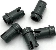 Lego 5 New Dark Bluish Gray Technic Pins 1/2 with Friction Ridges Parts