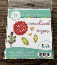 Taylored Expressions Cottage Garden Stamp Die Combo Set Thanks A Bunch NEW
