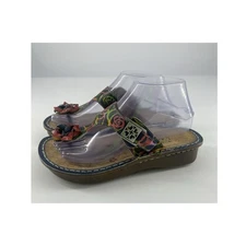 Spring Step L'Artiste Womens Aldora Sandals Size 37 US 7 Blue Red Flip Flop