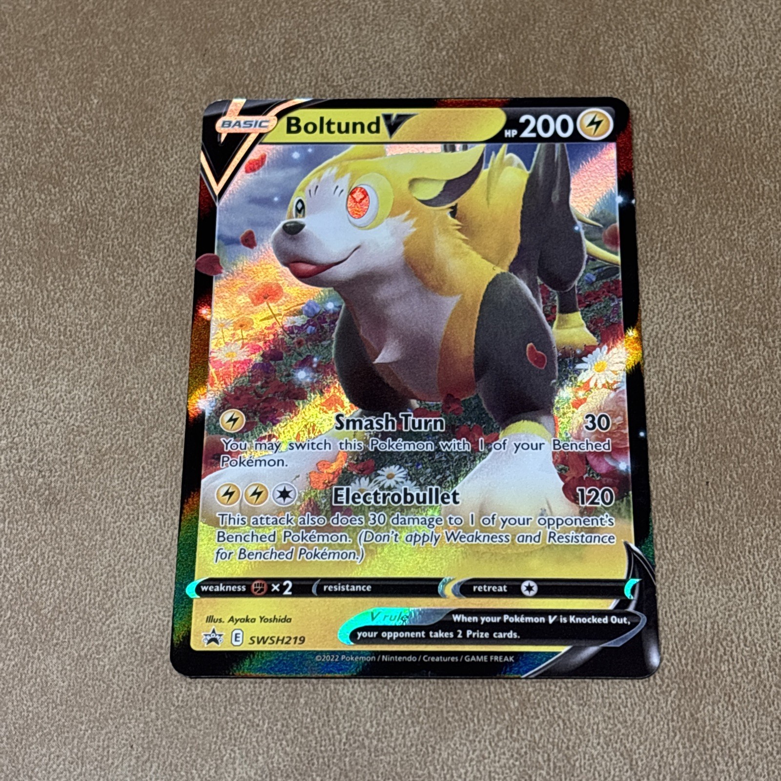 Boltund V - SWSH219 - Pokemon Sword & Shield Promo Ultra Rare Holo Card NM