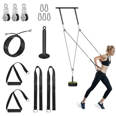 Seilrollensystem, DIY Gewichtsrollensystem für Fitnessstudio Trizeps Flaschenzug System