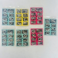 Metal Wire Puzzle Brain Teaser IQ Test Games Set of 56