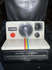 Vintage Polaroid Camera SX-70 OneStep Rainbow Striped Land Camera