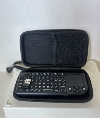 FAVI Entertainment Wireless Mini Keyboard w/ Touchpad, USB Receiver, Case, Black