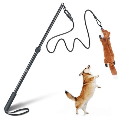 Flirt Pole For Dogs Heavy Duty Interactive Rope Toy Agility Training Exercise