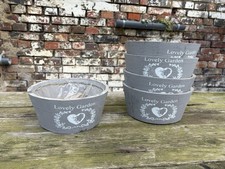 5x Pflanzschale  Lovely Garden  im Vintage/Sh...