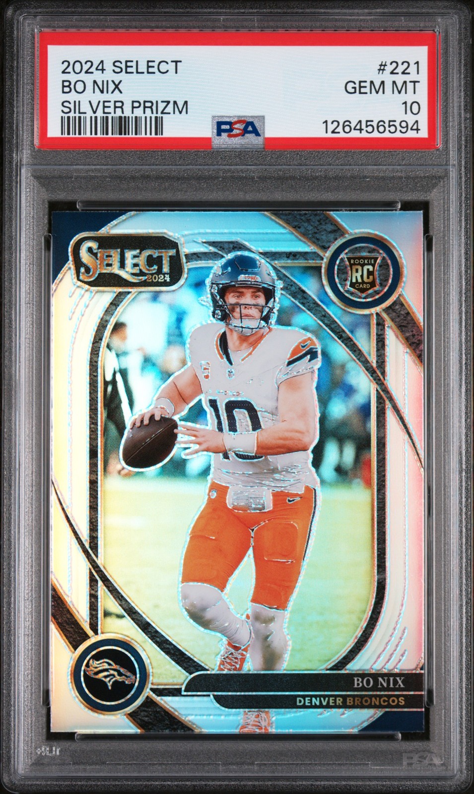 2024 PANINI SELECT SILVER PRIZM #221 BO NIX PSA 10