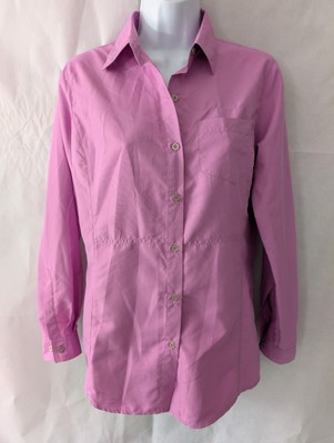 10,000 Ft Above Sea Level Lavender Vented Women's Button Down Blouse Top Size S