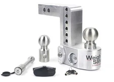 Weigh Safe SWS6-2KA 6" Drop Hitch 2" Shank Adj Ball Mount w/2" & 2-5/16" Balls