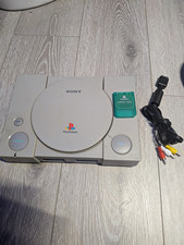 Sony PlayStation 1 PS1 Console Gray SCPH-1001 w/ AV Cable & Memory Card