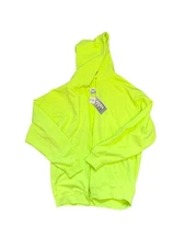 Pro Club Full Zip Hoodie - Neon Yellow — Size L - Brand New