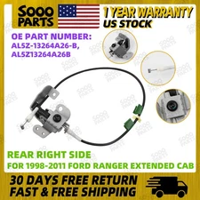 Rear Right Upper Door Lock Latch w/Cable For 1998-2011 Ford Ranger AL5Z13264A26B
